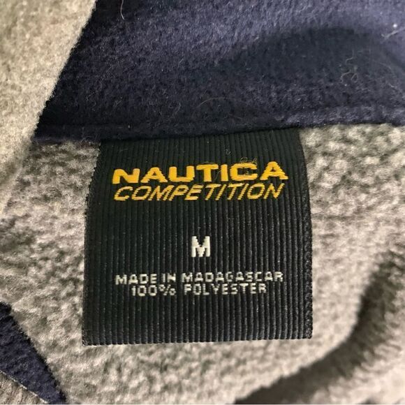 Nautica Competition 1/4 Zip Pullover Gray Fleece Men's Medium - Picture 6 of 6